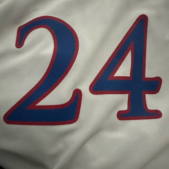 Adidas White and Blue Basketball Jersey for Games Size L #24 - Picture 3 of 6